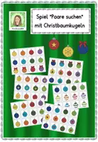 Vorschau - Spiele - Spiel "Paare suchen" mit Christbaumkugeln - Deckblatt
