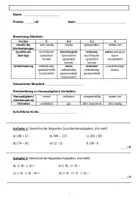 Vorschau - Arbeitsblätter - Klassenarbeit Winkel und Rationale Zahlen - Deckblatt