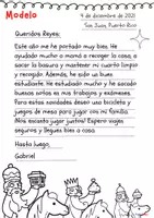 Vista previa - Hojas de trabajo - Actividad Navideña: Las Partes de la Carta - página 3