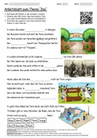 Vorschau - Arbeitsblätter - Arbeitsblatt "Zoo" + Onlineübung & MP3 + Infografik - Deckblatt