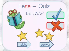 Vorschau - Spiele - Interaktive Leseübung - ABC der Tiere bis W/w (a,e,i,o,u,m,l,r,s,t,w) - 2fach differenziert / Silbenschrift - Seite 1