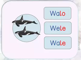 Vorschau - Spiele - Interaktive Leseübung - ABC der Tiere bis W/w (a,e,i,o,u,m,l,r,s,t,w) - 2fach differenziert / Silbenschrift - Seite 2