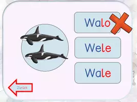 Vorschau - Spiele - Interaktive Leseübung - ABC der Tiere bis W/w (a,e,i,o,u,m,l,r,s,t,w) - 2fach differenziert / Silbenschrift - Seite 3
