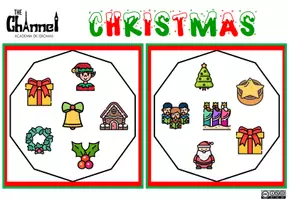 Vista previa - Juegos / Gamificación - CHRISTMAS - SPOT THE MATCHING PICTURE - página 1