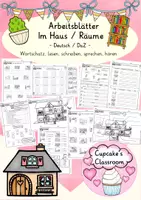 Vorschau - Arbeitsblätter - Deutsch/ DaZ - Arbeitsblätter Haus/Zimmer/Räume - Sprachförderung, Wortschatz, Inklusion - Deckblatt