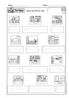 Vorschau - Arbeitsblätter - Deutsch/ DaZ - Arbeitsblätter Haus/Zimmer/Räume - Sprachförderung, Wortschatz, Inklusion - Seite 1