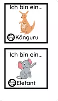 Vorschau - Bildkarten - Sag es nicht - Zootiere mit Satzhilfen - Seite 1