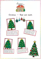 Vorschau - Bildkarten - Christmas – Read and Match: Lese-Zuordnungsübung zum Wortschatz (Englisch Grundschule) - Deckblatt