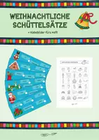 Vorschau - Stationenlernen - Weihnachtliche Schüttelsätze/Purzelsätze für Klasse 2 und 3 (+ Klebebilder fürs Heft) - Deckblatt