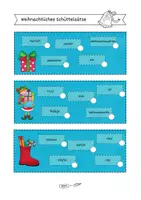 Vorschau - Stationenlernen - Weihnachtliche Schüttelsätze/Purzelsätze für Klasse 2 und 3 (+ Klebebilder fürs Heft) - Seite 2