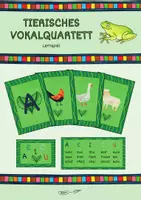 Vorschau - Stationenlernen - Tierische Vokale Quartett (1. Klasse) - Deckblatt