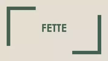 Vorschau - Präsentationen/Tafelbilder - Fette (Präsentation und H5P) - Deckblatt