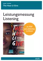 Vorschau - Arbeitsblätter - The Hate U Give: Leistungsmessung Listening - Deckblatt