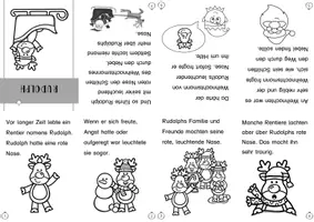 Vorschau - Arbeitsblätter - Leporello zum Selbstlesen: RUDOLPH das Rentier mit der roten Nase - Seite 1