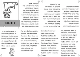 Vorschau - Arbeitsblätter - Leporello zum Selbstlesen: RUDOLPH das Rentier mit der roten Nase - Seite 2