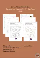 Vorschau - Arbeitsblätter - Finde den Weg zum Geschenk - Labyrinth - Deckblatt