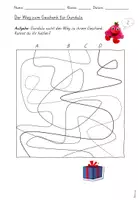 Vorschau - Arbeitsblätter - Finde den Weg zum Geschenk - Labyrinth - Seite 2