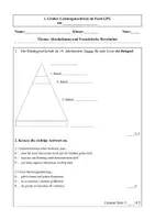 Vorschau - Klassenarbeiten - Probe zum Thema Absolutismus und Franz. Revolution - Deckblatt