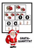 Vista previa - Tarjetas / Manipulativos - Cartes grafia-quantitat Nadal P3 - Portada