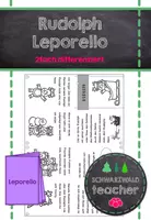 Vorschau - Arbeitsblätter - Leporello zum Selbstlesen: RUDOLPH das Rentier mit der roten Nase - Deckblatt