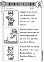 Vorschau - Arbeitsblätter - Rudolph - Lesen & Malen - Seite 2