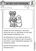Vorschau - Arbeitsblätter - Rudolph - Lesen & Malen - Seite 3