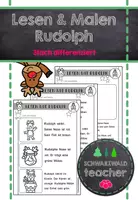 Vorschau - Arbeitsblätter - Rudolph - Lesen & Malen - Deckblatt