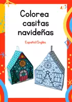 Vista previa - Juegos / Gamificación - Colorea casitas navideñas - Portada