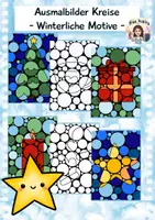 Vorschau - Mal- und Bastelvorlagen - Ausmalbilder Kreise Winter, Kunst - Deckblatt