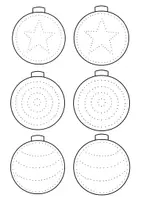 Vorschau - Mal- und Bastelvorlagen - Baumschmuck zum Ausmalen & Prickeln 🎄 - Seite 1