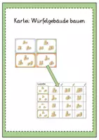 Vorschau - Aufgabenkarten - Kartei Würfelgebäude nach Vorlage bauen - Deckblatt