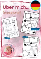 Vorschau - Arbeitsblätter - Über mich... Steckbrief - Deckblatt