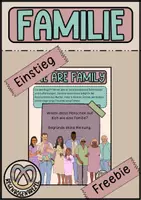 Vorschau - Arbeitsblätter - Freebie: Einstieg in das Thema Familie - Deckblatt