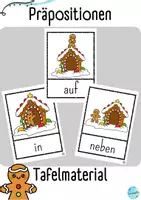 Aperçu - Cartes / Images - Prépositions allemandes: Affichage (Noël) / deutsche Präpositionen - Page de couverture