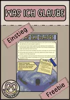 Vorschau - Arbeitsblätter - Was ich glaube - Freebie - Deckblatt