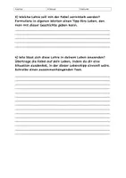 Vorschau - Arbeitsblätter - AB Fabel "Der Fuchs und der Esel" - Eigenschaften und Lehre - Seite 1