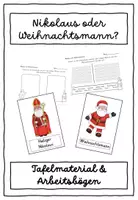 Vorschau - Präsentationen/Tafelbilder - Nikolaus oder Weihnachtsmann ? (Tafelmaterial, Arbeitsbögen, Stundenskizze) - Deckblatt