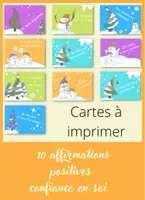 Aperçu - Affichage - 10 cartes positives illustrées - Hiver - Page de couverture