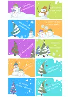 Aperçu - Affichage - 10 cartes positives illustrées - Hiver - Page 2