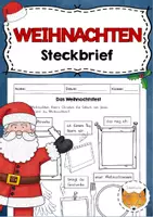 Vorschau - Arbeitsblätter - Steckbrief Weihnachten - Deckblatt