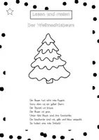 Vorschau - Arbeitsblätter - Lesen und malen - Weihnachtszeit Klasse 2/3 - Seite 1