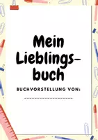 Vorschau - Unterrichtsreihen - Mappe Buchvorstellung - Deckblatt