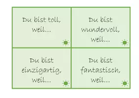 Vorschau - Aufgabenkarten - Komplimentenkarten - Seite 1