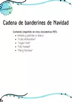 Vista previa - Decoración del aula - Cadena de banderines: Navidad - página 1