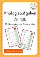Vorschau - Aufgabenkarten - Analogieaufgaben ZR 100 - Schöne Päckchen - Deckblatt