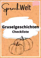 Vorschau - Merkblätter - Gruselgeschichten schreiben: Checkliste - Deckblatt