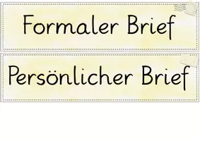 Vorschau - Präsentationen/Tafelbilder - Kriterien persönlicher & formaler Brief (Visualisierungen) - Seite 1