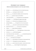 Vorschau - Arbeitsblätter - Zustandspassiv versus Vorgangspassiv (mit Lösung) - Deckblatt