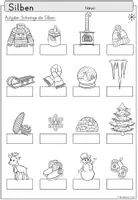 Vorschau - Arbeitsblätter - Winter Deutsch Klasse 1-3 | Mini-Lerntheke - Seite 3