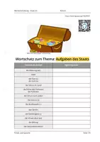 Vorschau - Arbeitsblätter - Aufgaben des Staates + Spiel (Wortschatzübung für DaZ/DaF + IFK) - Deckblatt